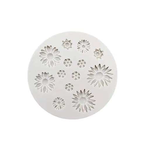 SEDLAV Fondant Daisy Silicone Pattern -chrysanthemun silicone design - Cake Decorating, Chocolate design, and Aromatherapy Plaster Crafting with Cute Daisy and Small Flower Designs