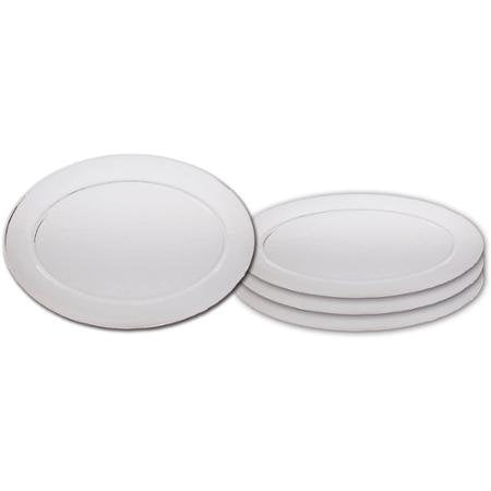 Better Homes and Gardens Clear Oval Platters with Hammered Texture, Set of 4