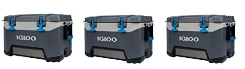 Igloo BMX 52 Quart Cooler - Carbonite Gray/Carbonite Blue (Pack of 3)