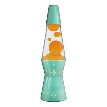 Lava Candle Lamp Gloss, Turquoise Orange & Clear, 11.5&#034