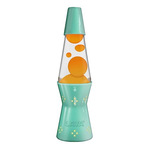 Lava Candle Lamp Gloss, Turquoise Orange & Clear, 11.5"