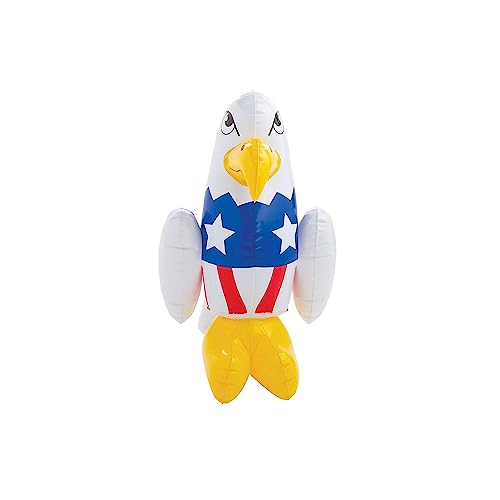 SEDLAV 4th of July Pool Floats - Inflatable Mini Patriotic Eagles in Red, White, and Blue - 9" x 15" (6 Pieces) - Great for Outdoor 4th of July Decorations, Fourth of July Pool Floats