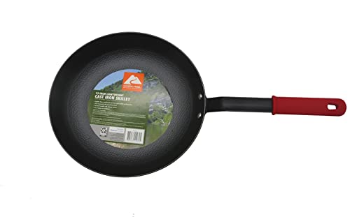 12” Lightweight Cast Iron Skillet with Collapsible Silicone Handle Cast iron skillet Cast iron pan Cast iron griddle Kitchen set Cast iron cookware Pans for cooking Cast iron skillets