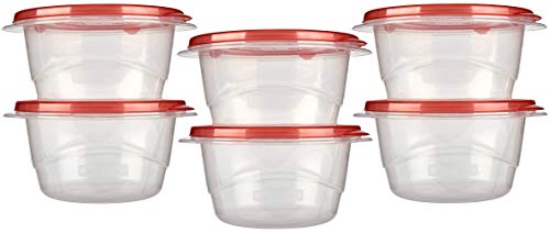 Rubbermaid TakeAlongs Small Bowl Food Storage Containers, 3.2 Cup, 2 Count (Pack of 3) Total 6 Containers