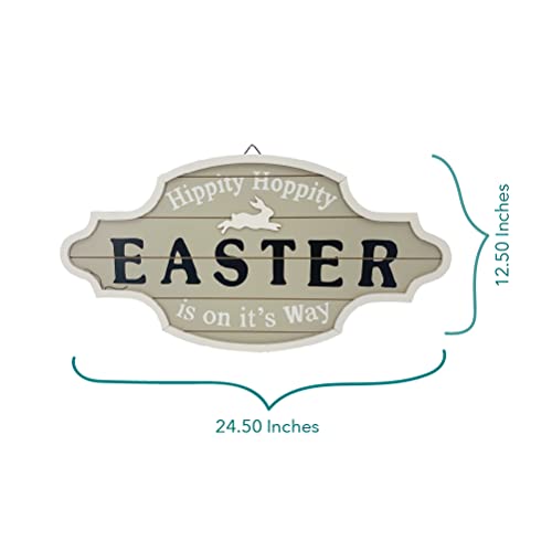 SEDLAV Easter Decorations, Easter Sign, 24.50” Wood, Easter Decor Farmhouse Porch Decor, Door Decorations Hanging Outdoor Easter Sign, Farmhouse Porch Decor. Easter Front Door Signs For Home Decor