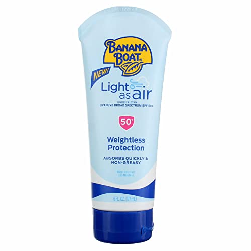 Banana Boat Spf#50+ Light As Air 6 Ounce Lotion (177ml) (Pack of 6)