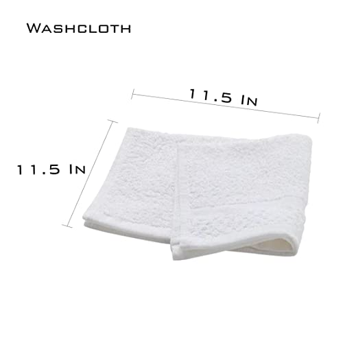 SEDLAV Bath Towel Set with Upgraded Softness & Durability, 100% Cotton (10 Pack) (White)