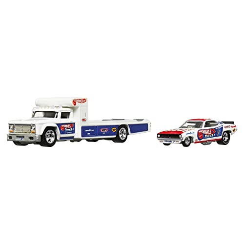 Hot Wheels Collector, Horizon Hauler with McEwen 71 Plymouth Duster, Collection Vehicle Ages 18 and Up