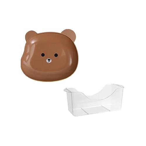 SEDLAV Bear Shape Plates – Multi-Purpose, Creative Anti-Drop Small Household Bear Snack Plate Dishes Set – Dish Sets Clearance for Kitchen, Dining Room, Picnic, Cafe, Party(8Pcs)