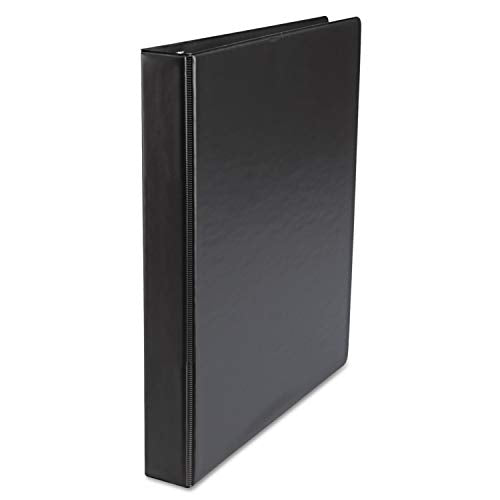 Universal Economy Non-View Round Ring Binder, 3 Rings, 1" Capacity, 11 X 8.5, Black, 4/Pack