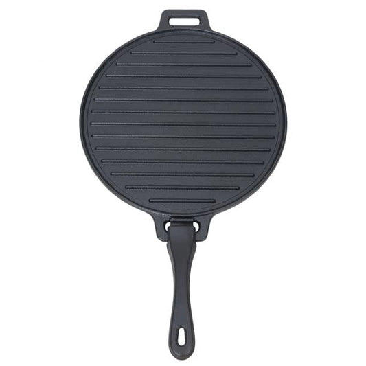 4-piece Cast Iron Skillet Set with Handles and Griddle