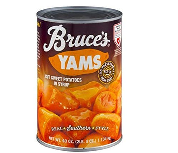 Bruce's, Yams, Cut Sweet Potatoes in Syrup,40oz Can (Pack of 2) (Choose Can Sizes Below) (40oz Can)