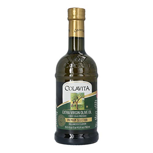 Colavita Extra Virgin Olive Oil, First Cold Pressed, 25.5 Fl Oz (Pack of 1), Glass Bottle