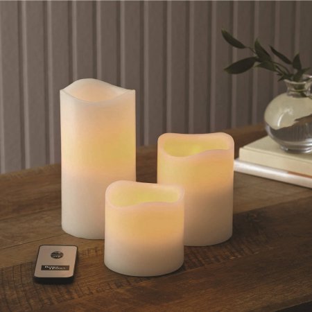 Better Homes and Gardens Flameless LED Pillar Candles 3-Pack Vanilla Scented