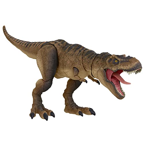 Mattel Jurassic World Jurassic Park Hammond Collection Tyrannosaurus Rex Dinosaur Figure, 24in Long with 14 Movable Joints, Movie Collectible