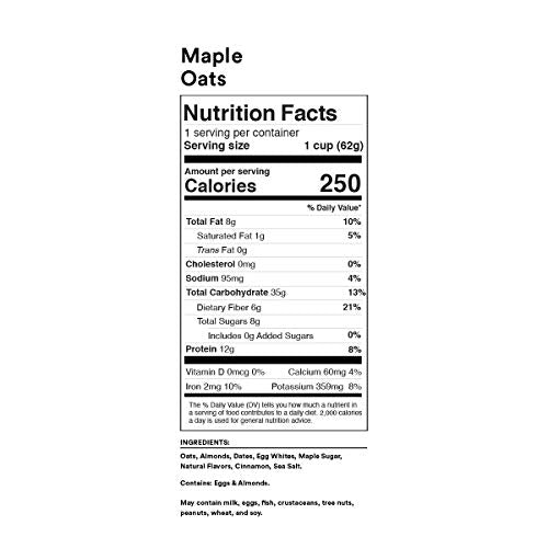 RX A.M. Oats Oatmeal Cups, 12g Protein, Gluten Free Snacks, Maple (12 Cups)