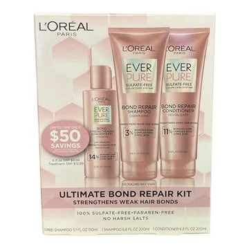 L'Oreal Paris EverPure Bond Repair Kit (Concentrate, Shampoo & Conditioner)