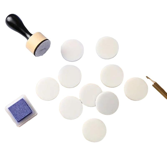 SEDLAV Reusable Ink Blending Tool with Flat Domed Foam Refills DIY Crafting Essential Replacement Applicators for Crafting Tools with Convenient Storage Stack Jars