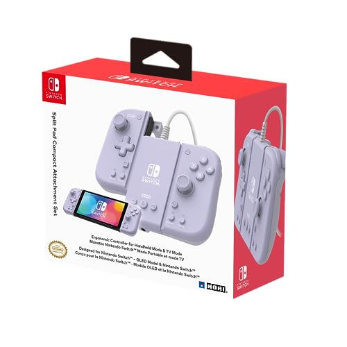 HORI Split Pad Compact Attachment Set (Lavender) for Nintendo Switch - Officially Licensed By Nintendo