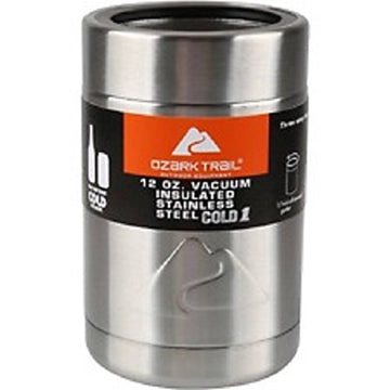 Ozark Trail 12-ounce Vacuum Insulated Stainless Steel Can Cooler with Metal Gask