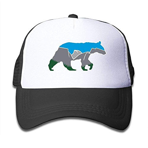 CARMELA HILL WILLIAMS Trucker Caps Boys and Girls California Bear Mesh Baseball Hat