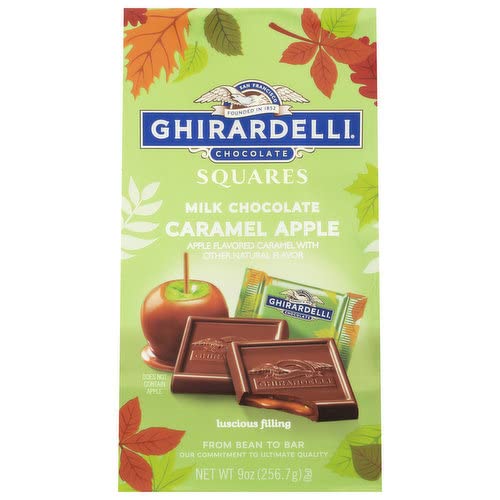 Ghirardelli Squares - Milk Chocolate - Caramel Apple 9 ounce bag, 9 Ounce (Pack of 1)
