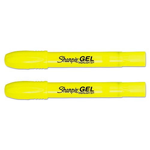 Sanford 1780473 Sharpie Gel Highlighter, Yellow Ink, 2 Each/Pack