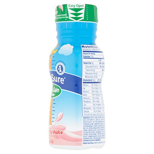 PediaSure Grow & Gain with Fiber Strawberry Shakes, 8 oz, 18 Count