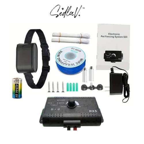 SEDLAV Remote Control Dog Trainer Bark Stopper - 2 in 1 Wireless Fence System with Training Remote, 14 Levels Adjustable Distance, Portable Collars - IPX7 Waterproof - Led Light - Security Keypad Lock