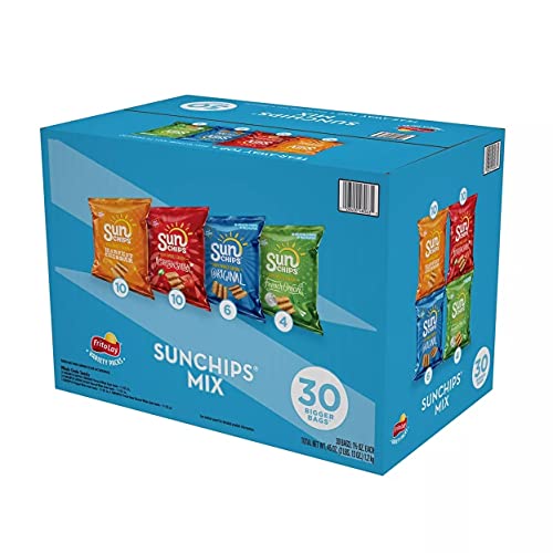 SunChips Variety Mix, Assorted Flavors, 1.5 Oz Bags, 30 Bags/box