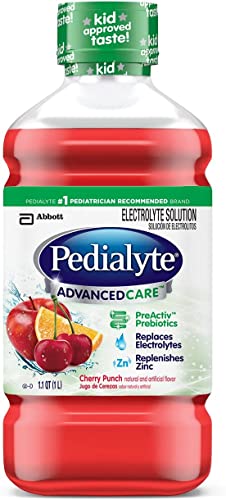 Pedialyte Advanced Care Oral Electrolyte Solution Cherry Punch Flavor 33.8 OZ (Pack of 8)