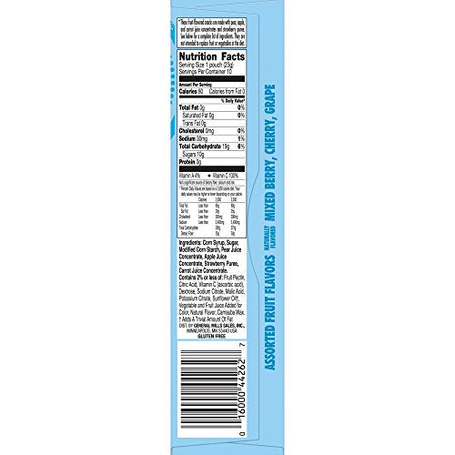 Mott's Assorted Fruit Flavors 10 - 0.8 oz Pouches (Pack of 5)