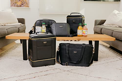 Igloo Black Dual Compartment Luxe Premium Softsided Backpack