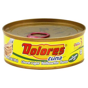 Dolores Chunk Light Yellowfin Tuna In Vegetable Oil 5 OZ (Pack of 3)