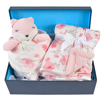 Gerber Unisex Baby 2-Piece Blanket Gift Set Fox One Size