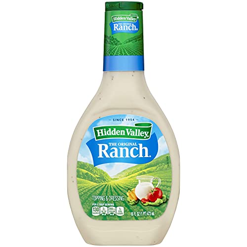 Hidden Valley Original Ranch Salad Dressing & Topping, Gluten Free - 16 Ounce Bottle - Pack of 6 (Package May Vary) (00551)