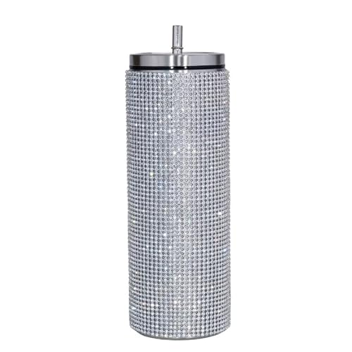 SEDLAV Rhinestone Bling Bottle & Stainless Steel Tumblers with Straw - Glamorous Drinkware Set for Everyday Luxury! Stay refreshed in style with our crystal-encrusted, blinged-out stainless steel