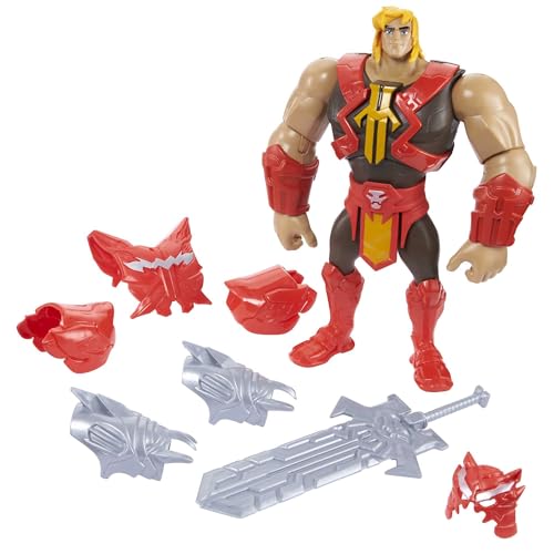 Masters of the Universe Deluxe He-Man Power Attack Action Figure, 8.5-in Battle Character for Storytelling Play, Gift for Fans 4 Years and Older