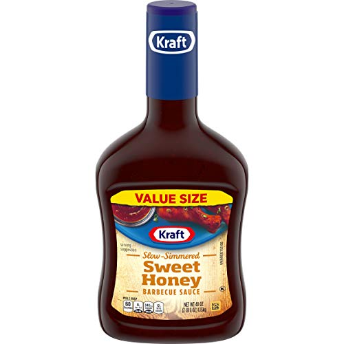 Kraft Sweet Honey Slow-Simmered BBQ Barbecue Sauce Value Size (6 Ct Pack, 40 Oz Bottles)