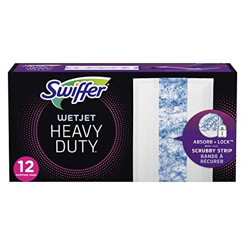 Swiffer Wetjet Hardwood Floor Cleaner Spray Mop Pad Refill, 12 Count (Pack of 4)