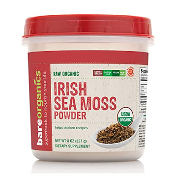 BareOrganics Irish Moss, Superfood Powder, Keto & Paleo, Vegan, Organic, 8 Ounce