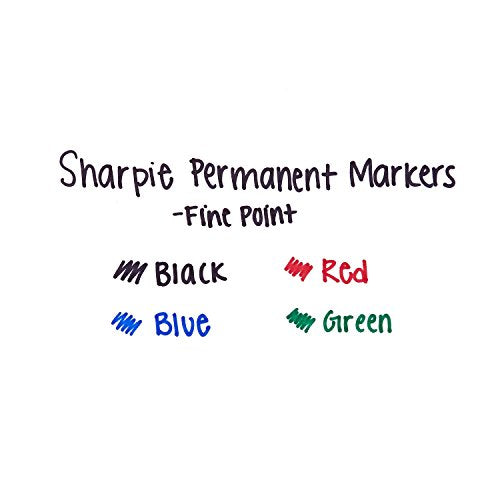 SHARPIE Extreme Permanent Markers, Fine Point, Black, 4 Count