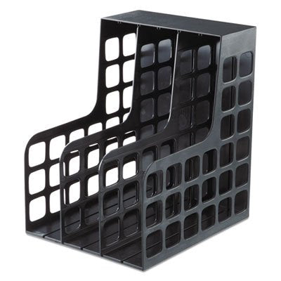 Pendaflex - Decorack Plastic Magazine File Two Snap-In Dividers 9 X 10 5/8 X 12 Black 