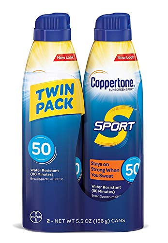 Coppertone Twin Pack Sunscreen Continuous Spray SPF 50, 5.5 oz per can Each (3)