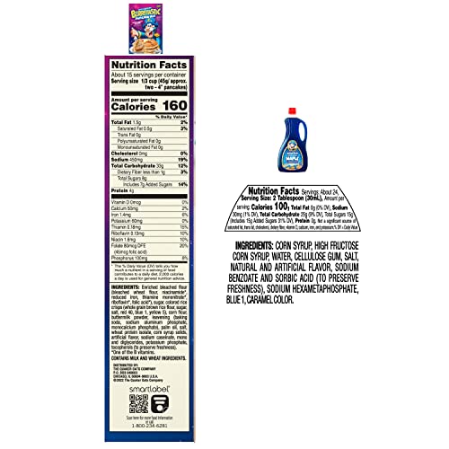 Cap'N Crunch Berrytastic Complete Pancake Mix & Ocean Blue Syrup Variety Pack, 2 (1.5lb) Boxes & 1 (24oz) Bottle