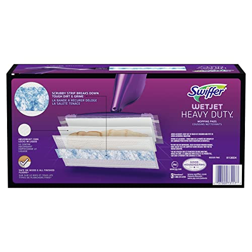 Swiffer Wetjet Hardwood Floor Cleaner Spray Mop Pad Refill, 12 Count (Pack of 4)