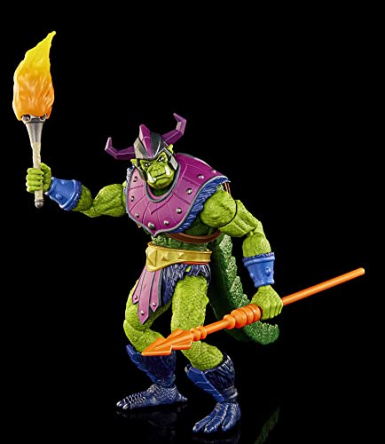 Masters of the Universe Masterverse Action Figure Oversized New Eternia Whiplash, 8.5 Inches, 30 Articulations, Battle Accessories