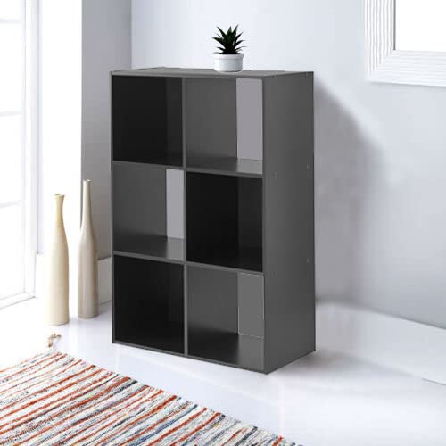 SEDLAV 6-Cube Storage Organizer, Black (Black)
