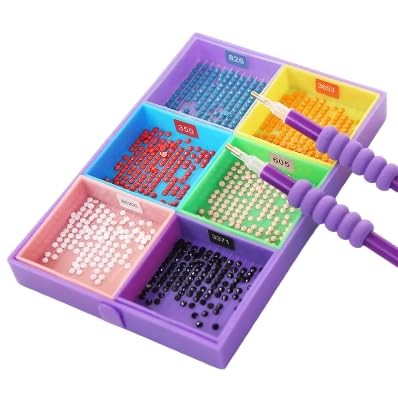SEDLAV Diamond Painting Tray Set - Complete Diamond Painting Accessories Tools Kit with Artificial Diamond Beads Storage Box - Multi-Functional Diamond Painting Plate for Rhinestone Craft.