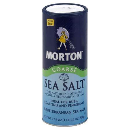 MORTONS SEA SALT FINE-17.5 OZ -Pack of 12